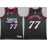 Youth Philadelphia 76ers #77 V. J. Edgecombe Black 2025-26 Classic Edition Stitched Jersey Youth Philadelphia 76ers #77 V. J. Edgecombe Black 2025-26 Classic Edition Stitched Jersey