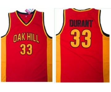 Golden State Warriors #33 Kevin Durant Red Oak Hill Academy High School Stitched NBA Jersey