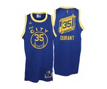Golden State Warriors #35 Kevin Durant The City HWC Night Blue Swingman Jersey