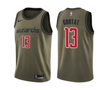 Men Nike Washington Wizards #13 Marcin Gortat Green Salute to Service NBA Swingman Jersey