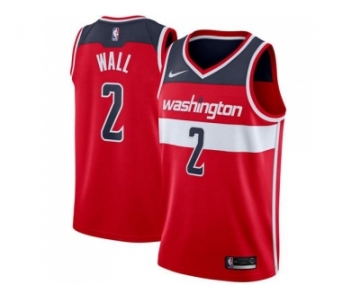 Men Nike Washington Wizards #2 John Wall Red Stitched NBA Swingman Jersey