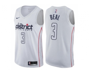 Men Nike Washington Wizards #3 Bradley Beal White NBA Swingman City Edition Jersey