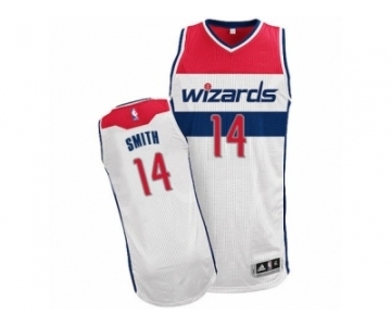 Men's Adidas Washington Wizards #14 Jason Smith Authentic White Home NBA Jersey