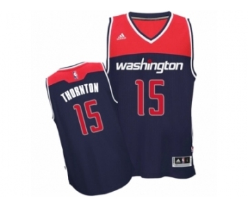Men's Adidas Washington Wizards #15 Marcus Thornton Swingman Navy Blue Alternate NBA Jersey