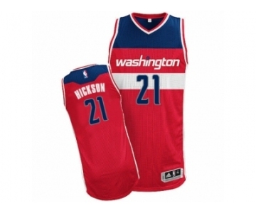 Men's Adidas Washington Wizards #21 JJ Hickson Authentic Red Road NBA Jersey