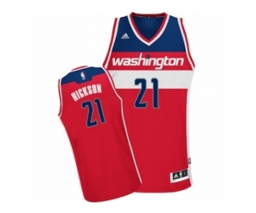 Men's Adidas Washington Wizards #21 JJ Hickson Swingman Red Road NBA Jersey