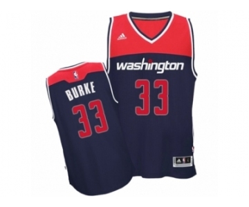 Men's Adidas Washington Wizards #33 Trey Burke Authentic Navy Blue Alternate NBA Jersey