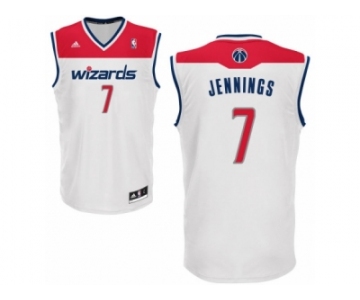 Men's Adidas Washington Wizards #7 Brandon Jennings Authentic White Home NBA Jersey