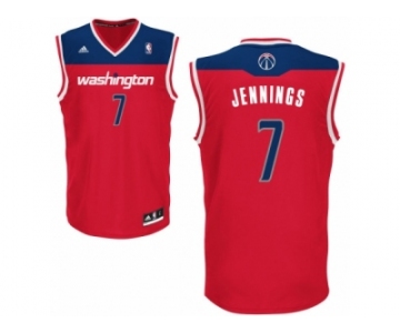 Men's Adidas Washington Wizards #7 Brandon Jennings Swingman Red Road NBA Jersey