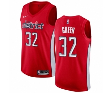 Men's Nike Washington Wizards #32 Jeff Green Red Swingman Jersey - Earned Edition
