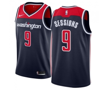 Men's Nike Washington Wizards #9 Ramon Sessions Authentic Navy Blue NBA Jersey Statement Edition