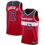 Men's Washington Wizards #12 Tre Johnson III Red 2025 Draft Icon Edition Stitched Basketball Jersey