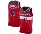 Men's Washington Wizards #12 Tre Johnson III Red 2025 Draft Icon Edition Stitched Basketball Jersey
