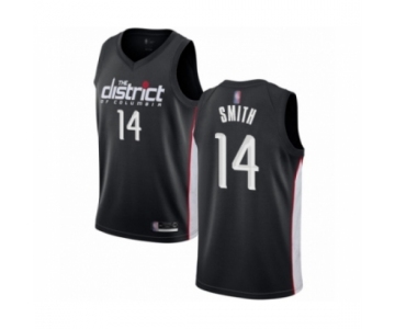 Men's Washington Wizards #14 Ish Smith Authentic Black Basketball Jersey - City Edition