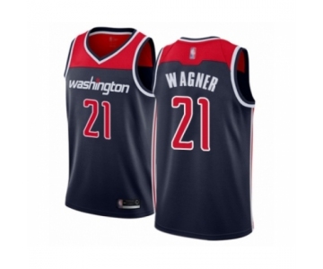Men's Washington Wizards #21 Moritz Wagner Authentic Navy Blue Basketball Jersey Statement Edition