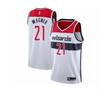 Men's Washington Wizards #21 Moritz Wagner Authentic White Basketball Jersey - Association Edition