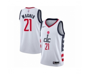 Men's Washington Wizards #21 Moritz Wagner Swingman White Basketball Jersey - 2019-20 City Edition