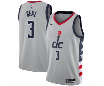 Men's Washington Wizards #3 Bradley Beal Nike Gray 2020-21 Swingman Player Jersey