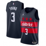 Men's Washington Wizards #3 Trae Young Navy 2024-25 Statement Edition Stitched Basketball Jersey Men's Washington Wizards #3 Trae Young Navy 2024-25 Statement Edition Stitched Basketball Jersey