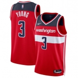 Men's Washington Wizards #3 Trae Young Red Icon Edition Stitched Basketball Jersey