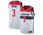Men's Washington Wizards #3 Trae Young White Association Edition Stitched Basketball Jersey Men's Washington Wizards #3 Trae Young White Association Edition Stitched Basketball Jersey