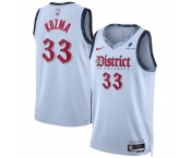 Men's Washington Wizards #33 Kyle Kuzma Powder Blue 2024-25 City Edition Stitched Basketball Jersey