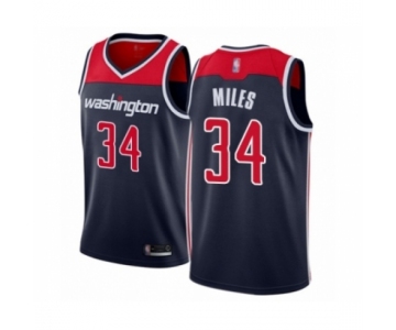 Men's Washington Wizards #34 C.J. Miles Authentic Navy Blue Basketball Jersey Statement Edition