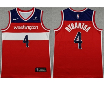 Men's Washington Wizards #4 AJ Dybantsa Red 2026 Draft Icon Edition Stitched Jersey