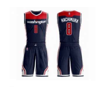 Men's Washington Wizards #8 Rui Hachimura Swingman Navy Blue Basketball Suit Jersey Statement Edition
