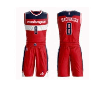 Men's Washington Wizards #8 Rui Hachimura Swingman Red Basketball Suit Jersey - Icon Edition