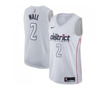 Nike Washington Wizards #2 John Wall White NBA Swingman City Edition Jersey