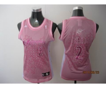 women nba washington wizards #2 wall pink