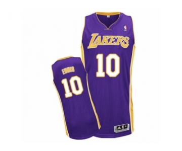 Men Adidas Los Angeles Lakers #10 Tyler Ennis Authentic Purple Road NBA Jersey