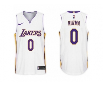 Men Los Angeles Lakers #0 Kyle Kuzma White 2017-18 Swingman NBA Jersey