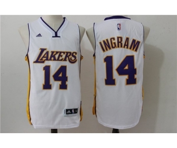 Men Los Angeles Lakers #14 Brandon Ingram White Stitched NBA Jersey
