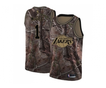 Men Nike Los Angeles Lakers #1 JaVale McGee Camo NBA Swingman Realtree Collection Jersey
