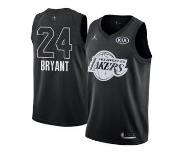 Men Nike Los Angeles Lakers #24 Kobe Bryant Black NBA Jordan Swingman 2018 All-Star Game Jersey
