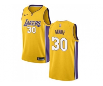 Men Nike Los Angeles Lakers #30 Julius Randle Gold Stitched NBA Swingman Jersey