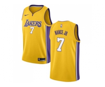 Men Nike Los Angeles Lakers #7 Larry Nance Gold Stitched NBA Swingman Jersey