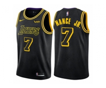 Men Nike Los Angeles Lakers #7 Larry Nance Jr. Authentic Black City Edition NBA Jersey