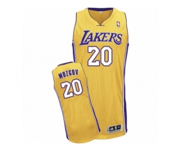 Men's Adidas Los Angeles Lakers #20 Timofey Mozgov Authentic Gold Home NBA Jersey