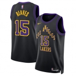 Men's Los Angeles Lakers #15 Austin Reaves Black 2025-26 City Edition Stitched Basketball Jersey Men's Los Angeles Lakers #15 Austin Reaves Black 2025-26 City Edition Stitched Basketball Jersey