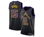 Men's Los Angeles Lakers #15 Austin Reaves Black 2025-26 City Edition Stitched Basketball Jersey Men's Los Angeles Lakers #15 Austin Reaves Black 2025-26 City Edition Stitched Basketball Jersey