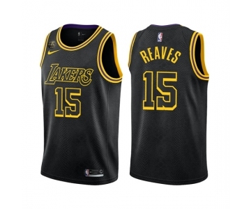 Men's Los Angeles Lakers #15 Austin Reaves Black Stitched Jersey