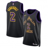 Men's Los Angeles Lakers #2 Jarred Vanderbilt Black 2025-26 City Edition Stitched Basketball Jersey Men's Los Angeles Lakers #2 Jarred Vanderbilt Black 2025-26 City Edition Stitched Basketball Jersey