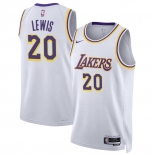 Men's Los Angeles Lakers #20 Maxwell Lewis White 2024 Association Edition Stitched Basketball Jersey