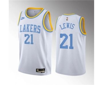 Men's Los Angeles Lakers #21 Maxwell Lewis White 2023 Draft Association Edition Stitched Basketball Jersey