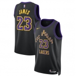 Men's Los Angeles Lakers #23 LeBron James Black 2025-26 City Edition Stitched Basketball Jersey Men's Los Angeles Lakers #23 LeBron James Black 2025-26 City Edition Stitched Basketball Jersey