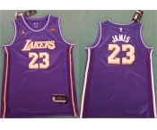 Men's Los Angeles Lakers #23 LeBron James Purple 2025 Statement Edition Stitched Basketball Jersey1 Men's Los Angeles Lakers #23 LeBron James Purple 2025 Statement Edition Stitched Basketball Jersey1