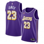 Men's Los Angeles Lakers #23 LeBron James Purple 2025 Statement Edition Stitched Basketball Jersey Men's Los Angeles Lakers #23 LeBron James Purple 2025 Statement Edition Stitched Basketball Jersey